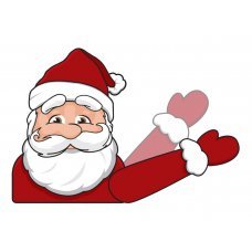 Χριστουγεννιάτικο Αυτοκόλλητο Αυτοκινήτου "Άγιος Βασίλης"